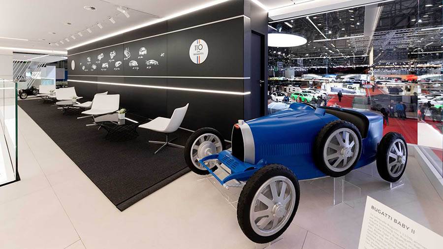 2019-es Bugatti Baby II elektromos autó elölről