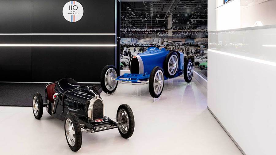 Bugatti Baby II elektromos autó és elődje a 2019-es Genfi Autószalonon